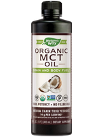 A bottle of Nature's Way organic MCT oil