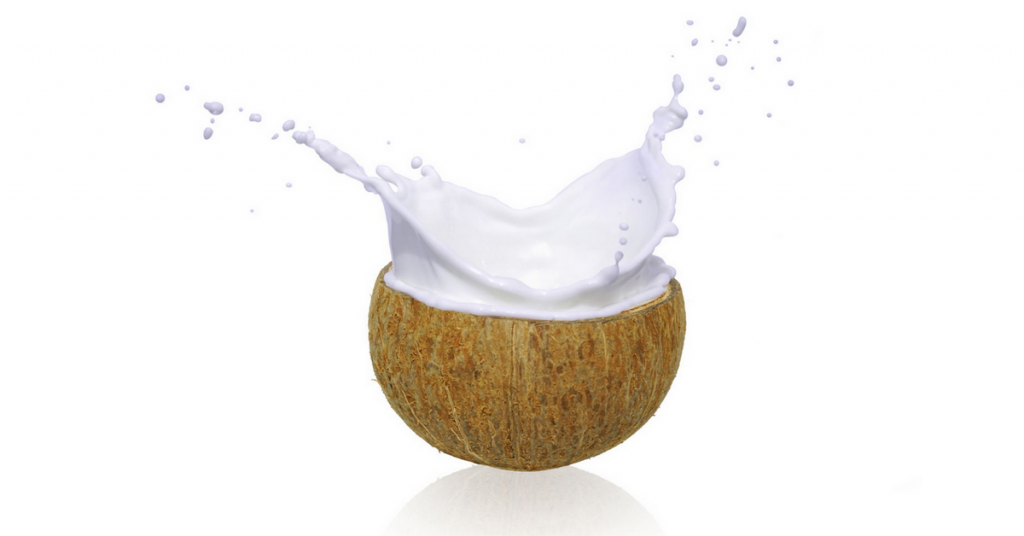 Splashing coconut cream